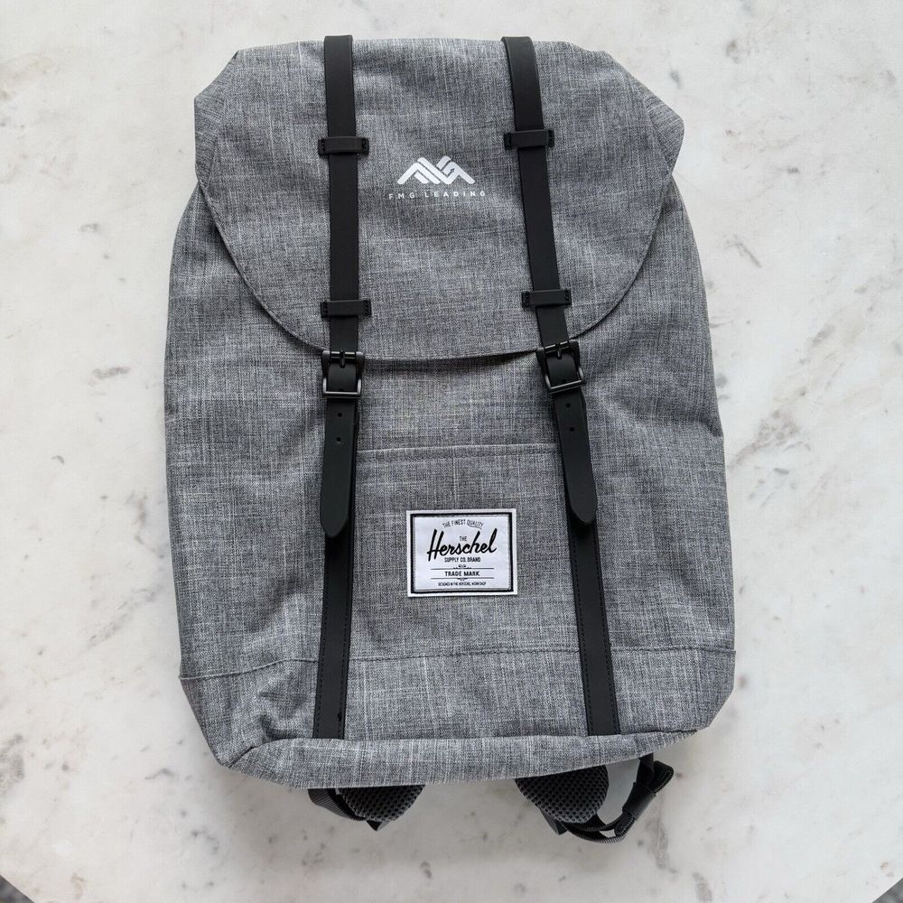 Herschel‎ Supply Co Retreat Backpack Gray Raven Crosshatch company logo $100